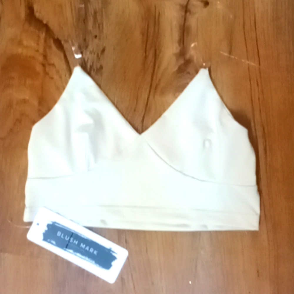 NWT Blush Mark Camilla Edith beige crop/bra top